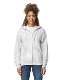 Hoodies poly-coton à fermeture | Gildan 18600 | Petite Broderie (4"x4")