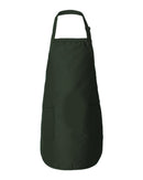 Full Length Aprons | Q-Tees Q4350 | Small Embroidery (4" X 4")