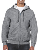Hoodies poly-coton à fermeture | Gildan 18600 | Petite Broderie (4"x4")
