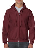 Hoodies poly-coton à fermeture | Gildan 18600 | Petite Broderie (4"x4")