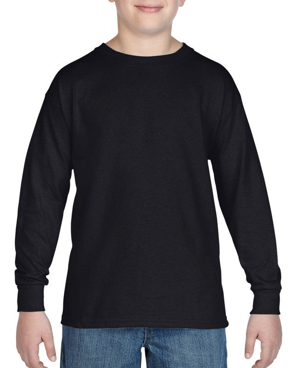 Youth Long Sleeve T-Shirt | Gildan 5400B | Pocket Embroidery (4" X 4")