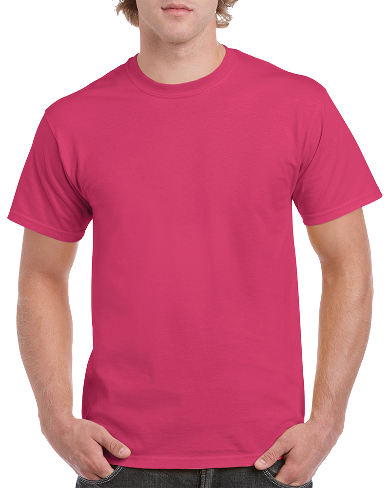 5000 Gildan Heavy Cotton™ T-Shirt Safety Pink – Detail Basics Canada