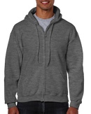 Hoodies poly-coton à fermeture | Gildan 18600 | Petite Broderie (4"x4")