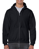 Hoodies poly-coton à fermeture | Gildan 18600 | Petite Broderie (4"x4")