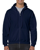 Hoodies poly-coton à fermeture | Gildan 18600 | Petite Broderie (4"x4")