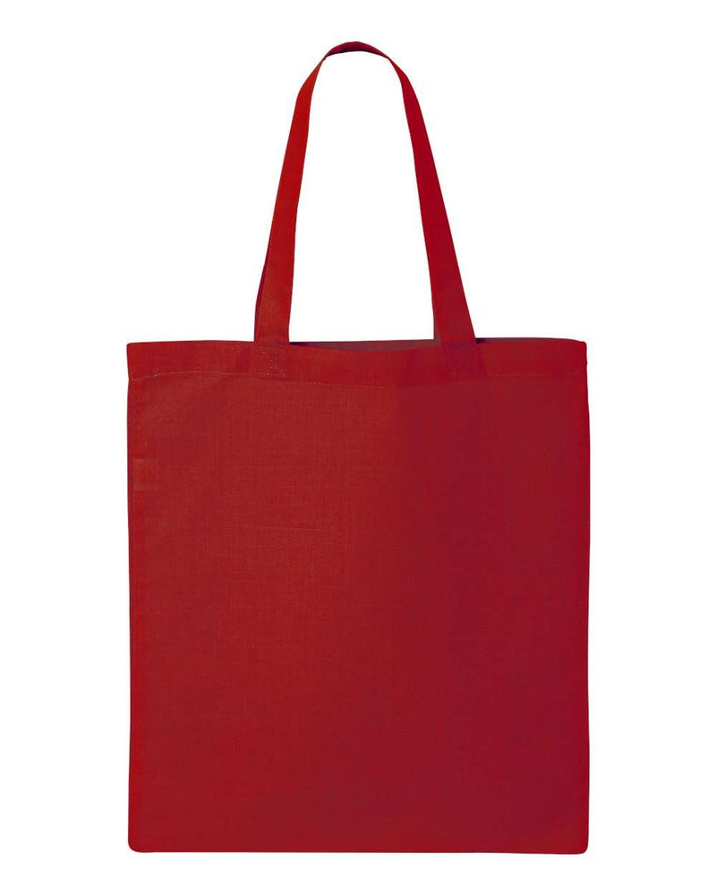 Economical Tote Bag | Q-Tees QTB | Small Embroidery (4" X 4")