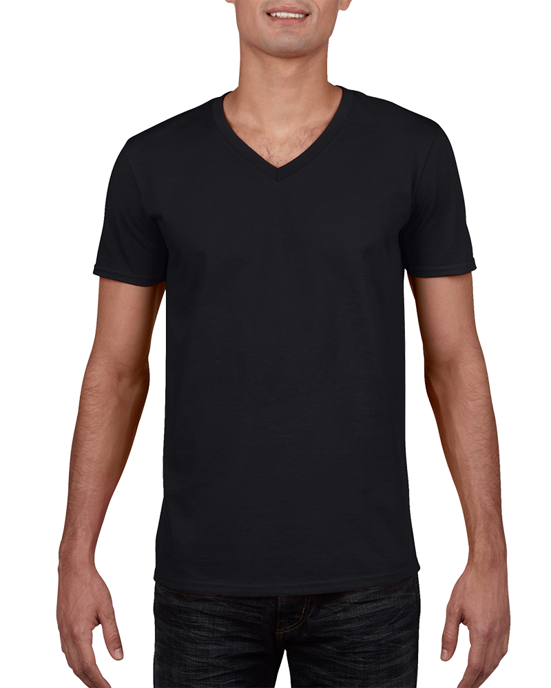 Custom Printed V-Neck T shirt | Gildan 64V00 | InstaCustoms