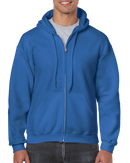 Poly-Cotton Zip-Up Hoodies | S | Gildan 18600