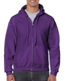 Poly-Cotton Zip-Up Hoodies | Gildan 18600 | Small Embroidery (4"x4")