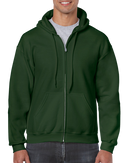 Poly-Cotton Zip-Up Hoodies | M | Gildan 18600