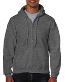 Poly-Cotton Zip-Up Hoodies | S | Gildan 18600
