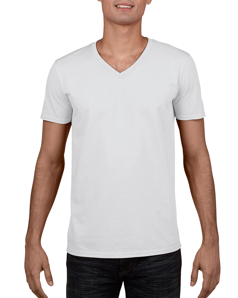 Custom Printed V-Neck T shirt | Gildan 64V00 | InstaCustoms