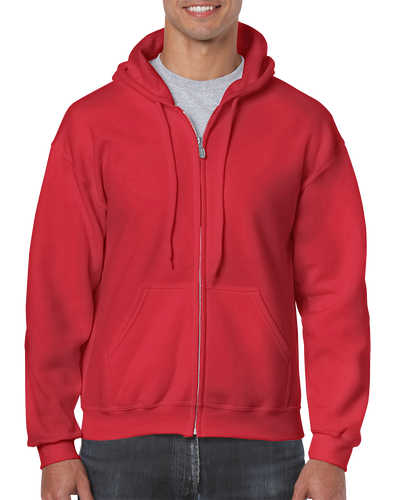 Poly-Cotton Zip-Up Hoodies | XL | Gildan 18600