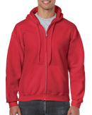 Poly-Cotton Zip-Up Hoodies | Gildan 18600 | Small Embroidery (4"x4")