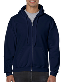 Poly-Cotton Zip-Up Hoodies | M | Gildan 18600