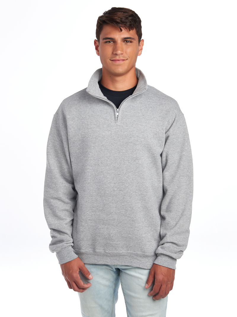 Quarter Zip Sweatshirt Jerzees 995MR Small Embroidery 4 X 4